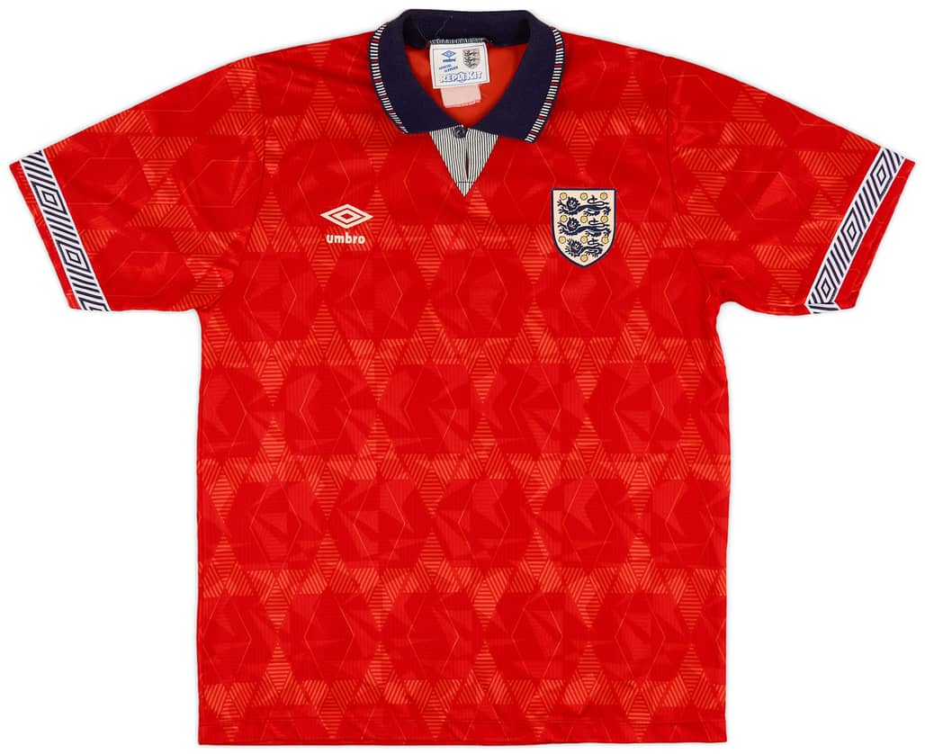 1990-93 England Away Shirt - 8/10 - (L)