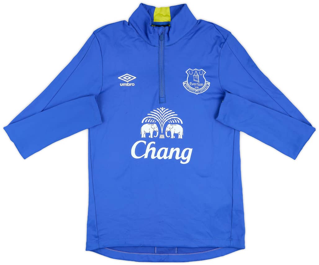 2015-16 Everton Umbro 1/4 Zip Drill Top - 6/10 - (S)