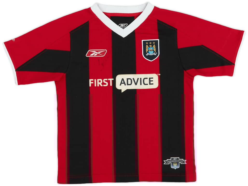 2003-04 Manchester City Signed Away Shirt - 8/10 - (M.Boys)