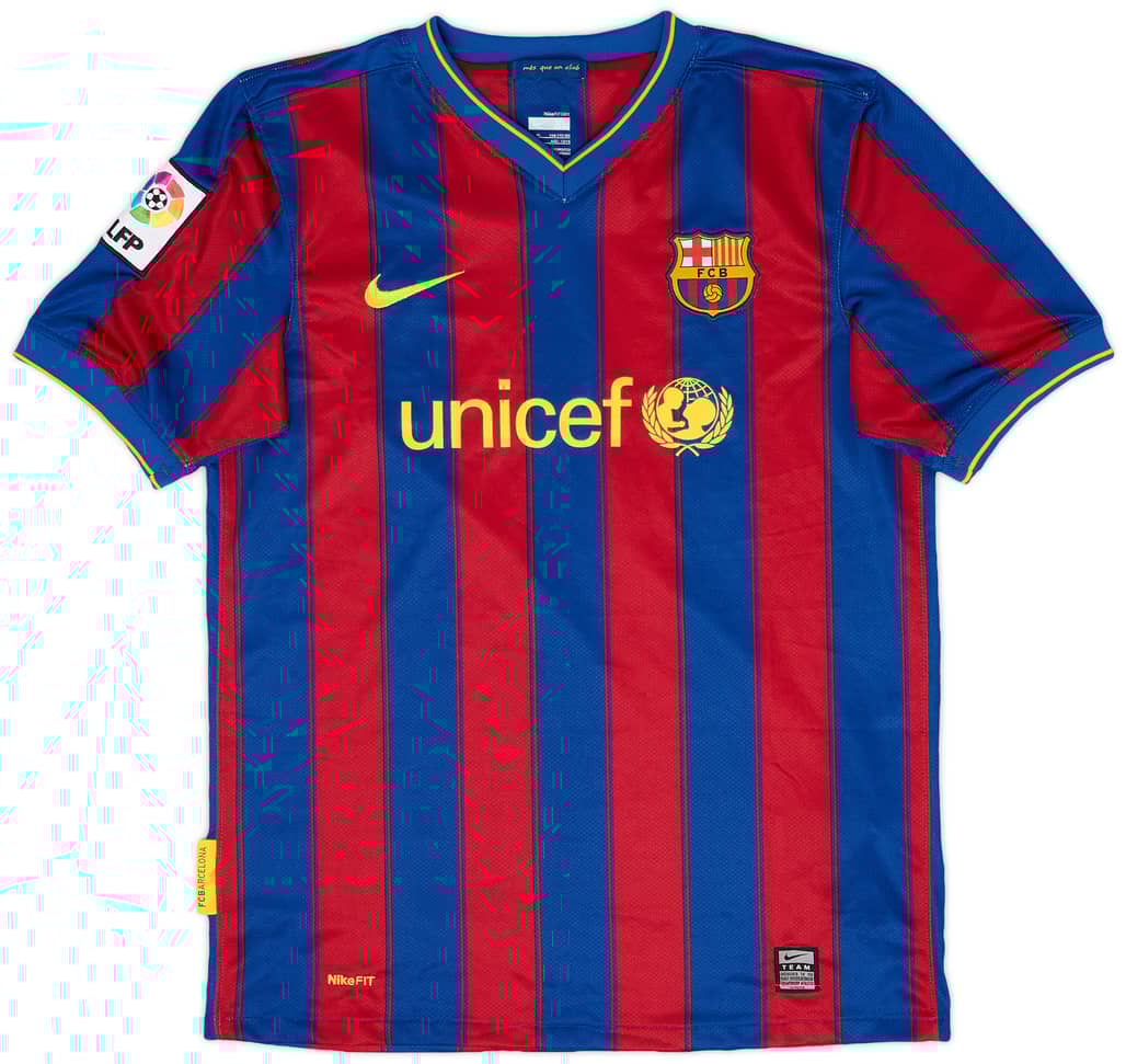 2009-10 Barcelona Home Shirt - 8/10 - (XL.Boys)
