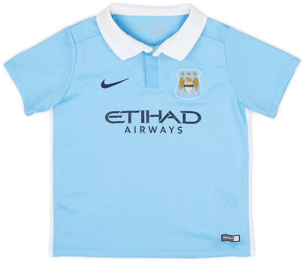 2015-16 Manchester City Home Shirt - 6/10 - (S.Boys)
