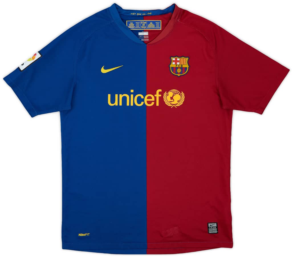 2008-09 Barcelona Home Shirt - 9/10 - (XL.Boys)