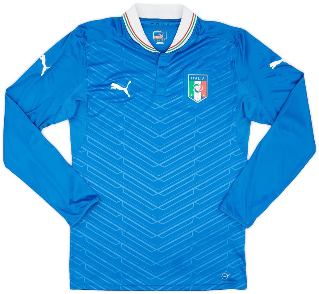 2012-13 Italy Player Issue Home L/S Shirt - 9/10 - (L)