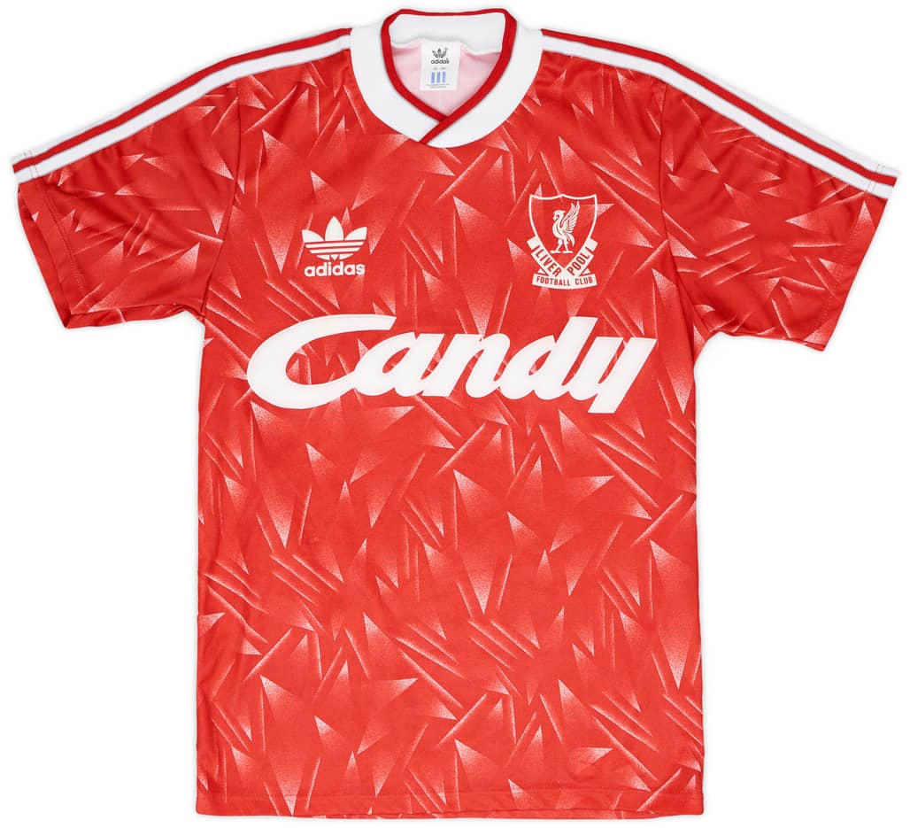 1989-91 Liverpool Home Shirt - 8/10 - (L.Boys)