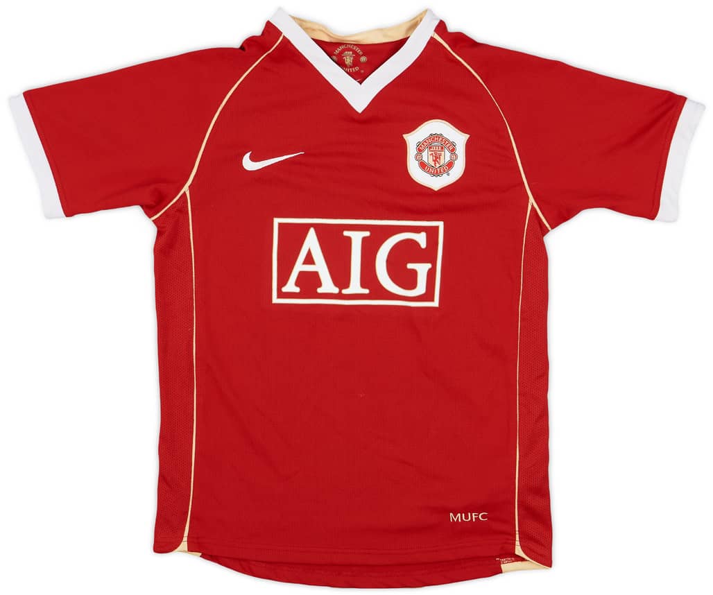 2006-07 Manchester United Home Shirt - 8/10 - (M.Boys)