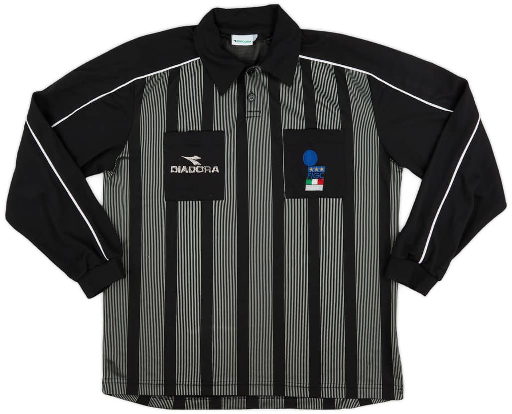 1990s Italy FIGC Diadora Referee L/S Shirt - 8/10 - (XL)