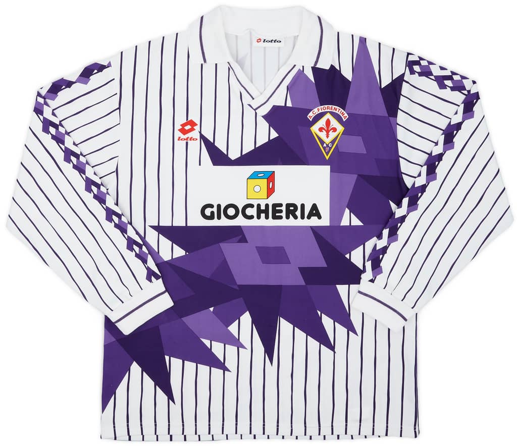 1991-92 Fiorentina Away L/S Shirt - 9/10 - (L)