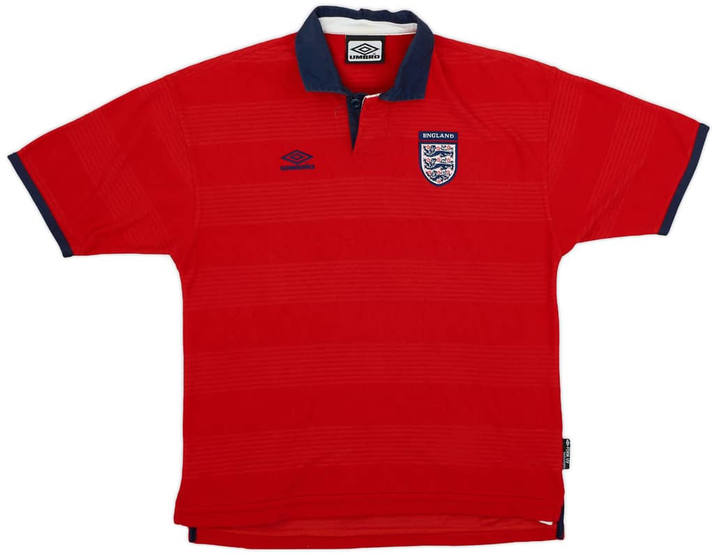 1999-01 England Away Shirt - 9/10 - (XL.Boys)
