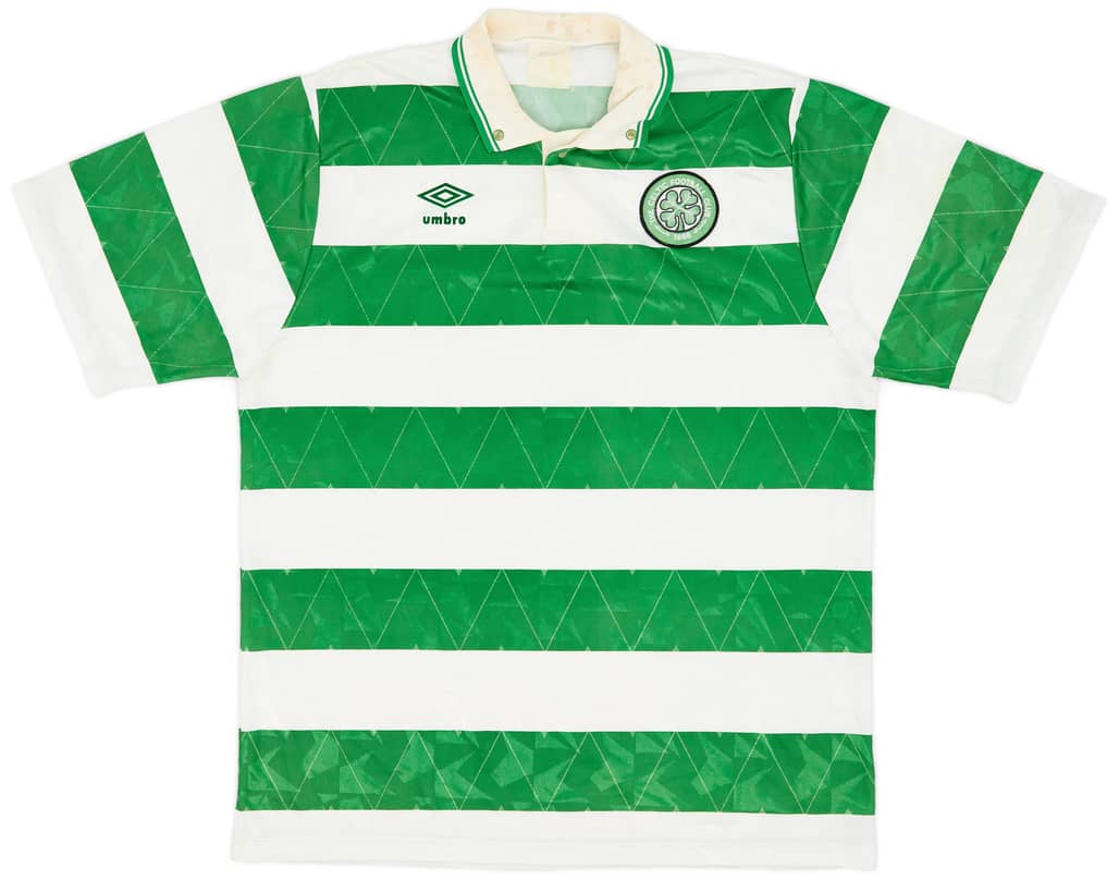 1989-91 Celtic Home Shirt - 5/10 - (XL)