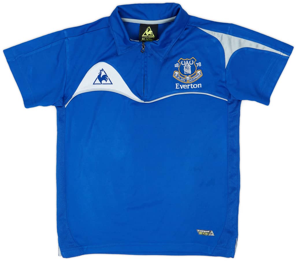2009-10 Everton Le Coq Sportif 1/4 Zip Polo Shirt - 7/10 - (L.Boys)