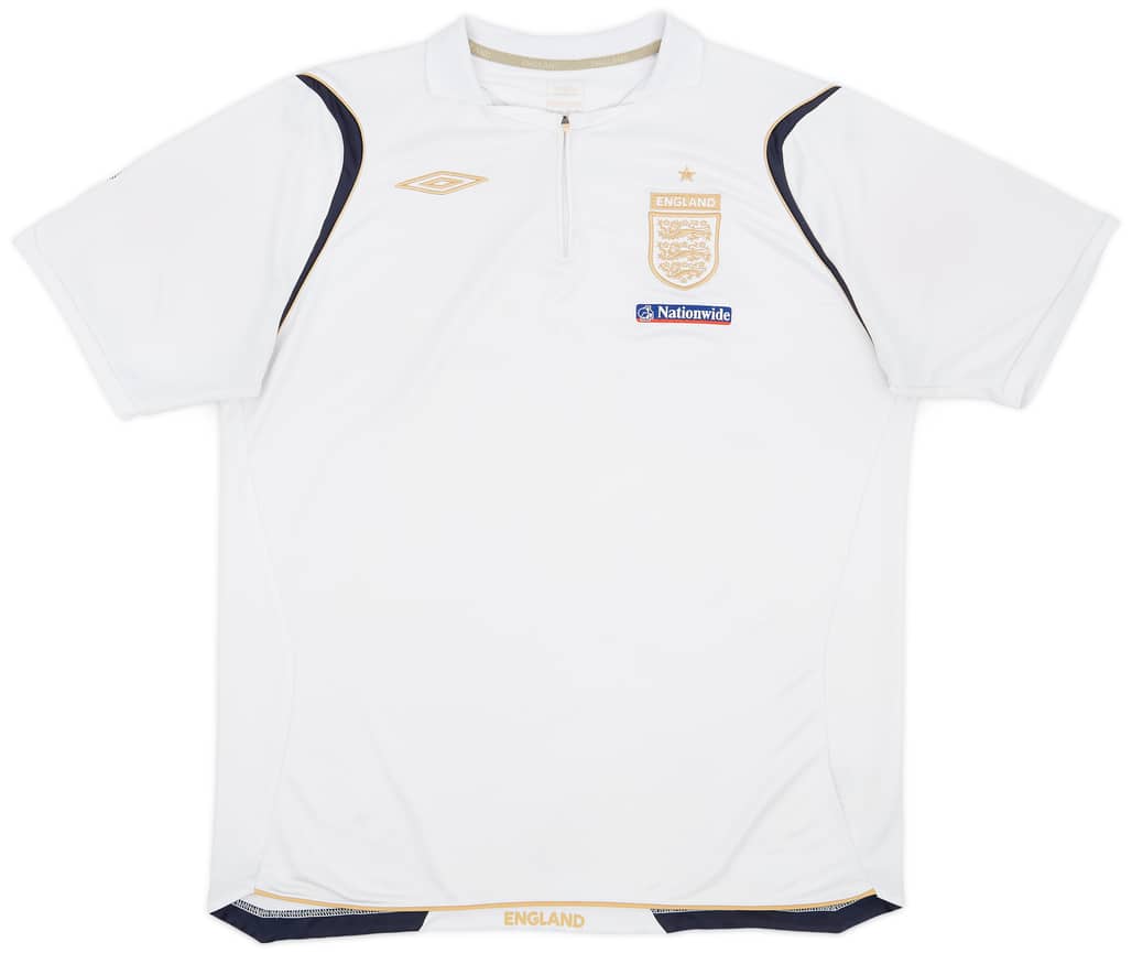 2006-07 England Umbro 1/4 Zip Training Shirt - 8/10 - (L)
