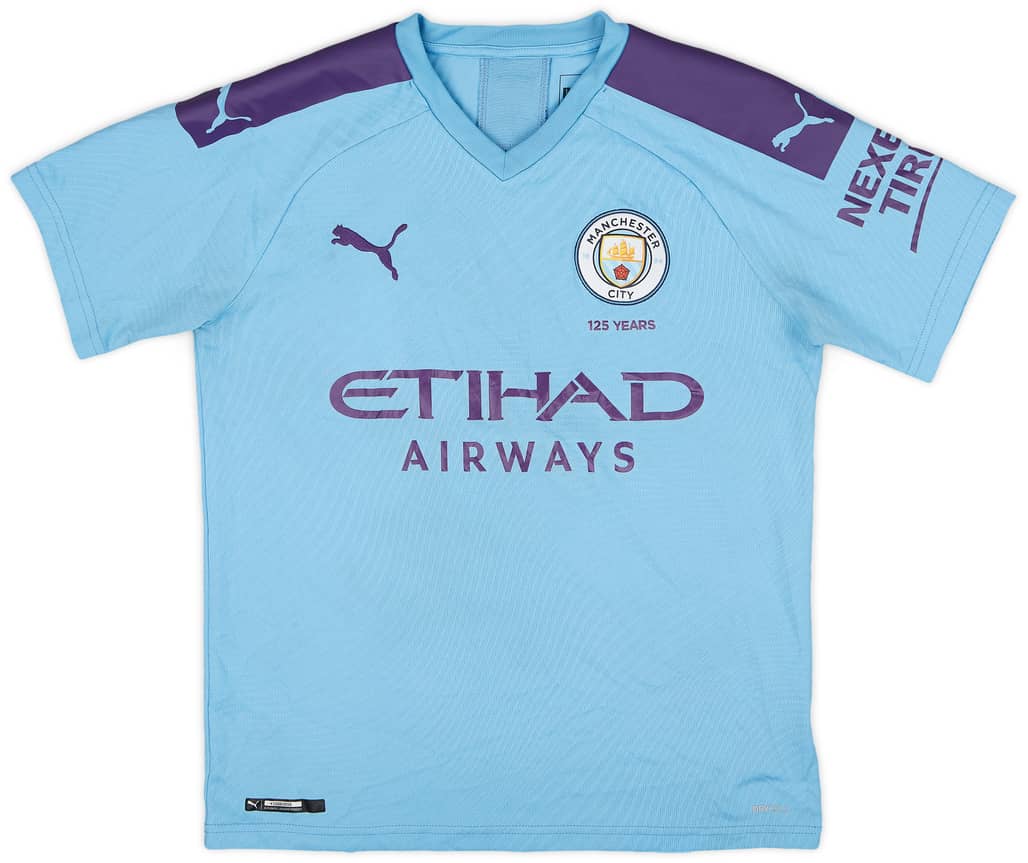2019-20 Manchester City Home Shirt - 8/10 - (L.Boys)