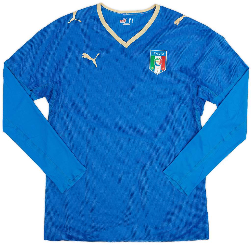 2007-08 Italy Player Issue Home L/S Shirt - 5/10 - (L)
