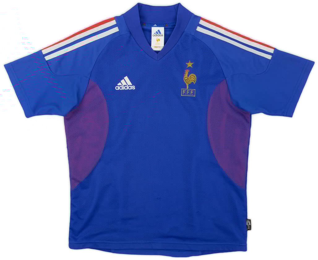 2002-04 France Home Shirt - 4/10 - (XL.Boys)