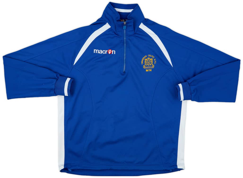 2000s Cwmbran Celtic Macron Staff Issue 1/4 Zip Drill Top 'MN' - 7/10 - (M)