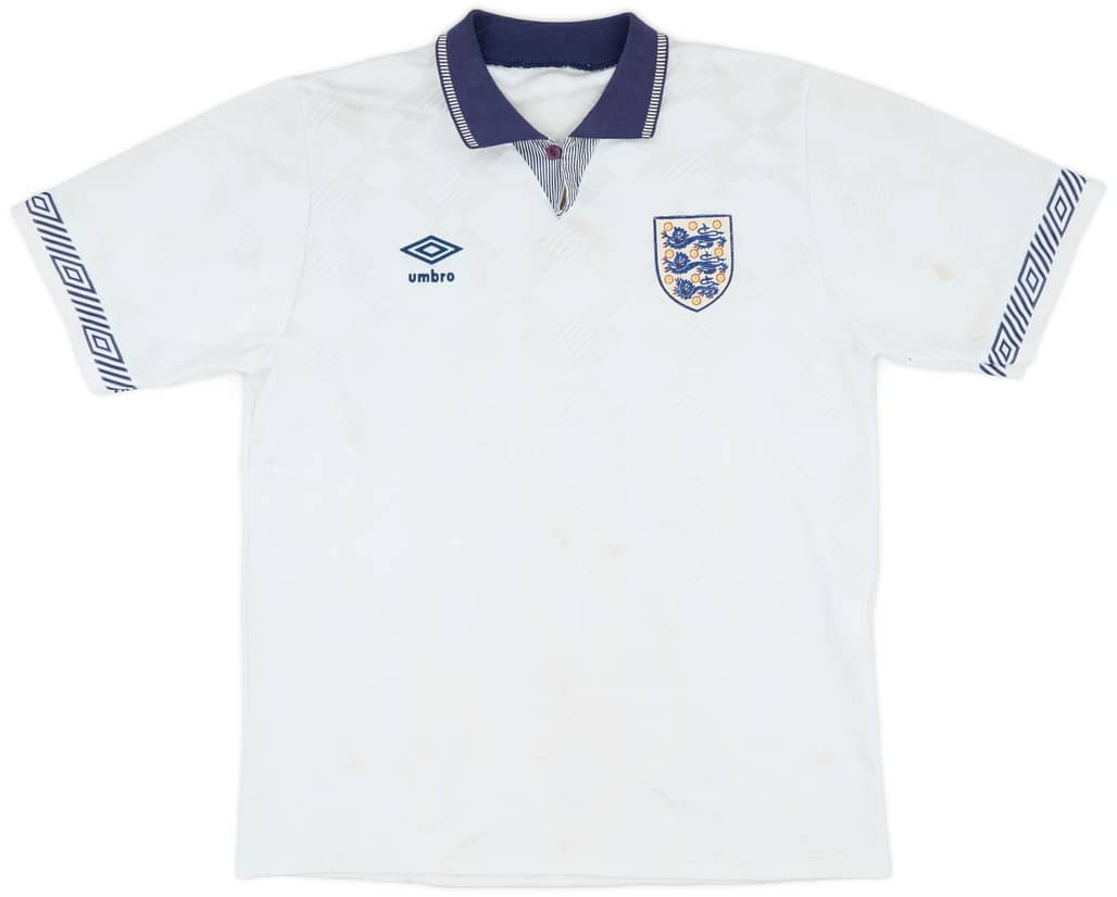 1990-92 England Home Shirt - 5/10 - (L)