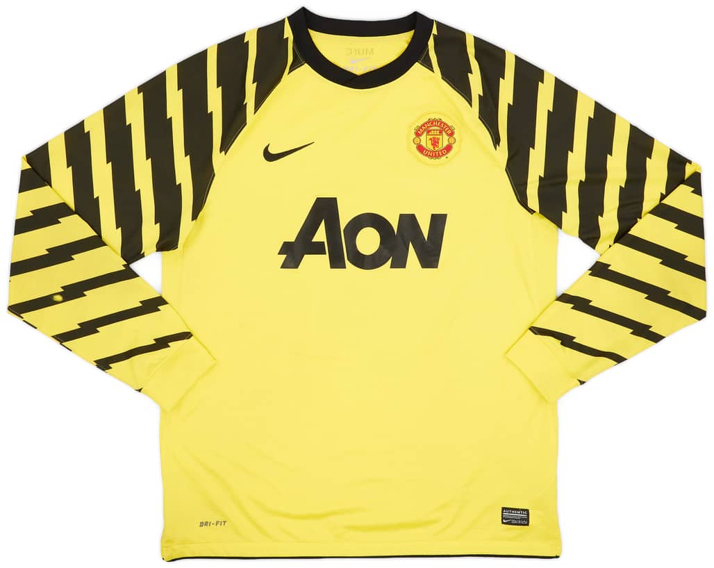 2010-11 Manchester United Yellow GK Shirt - 8/10 - (L)