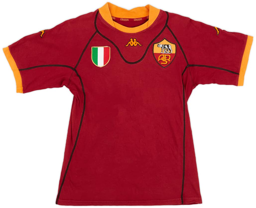2001-02 Roma Home Shirt - 7/10 - (XL.Boys)