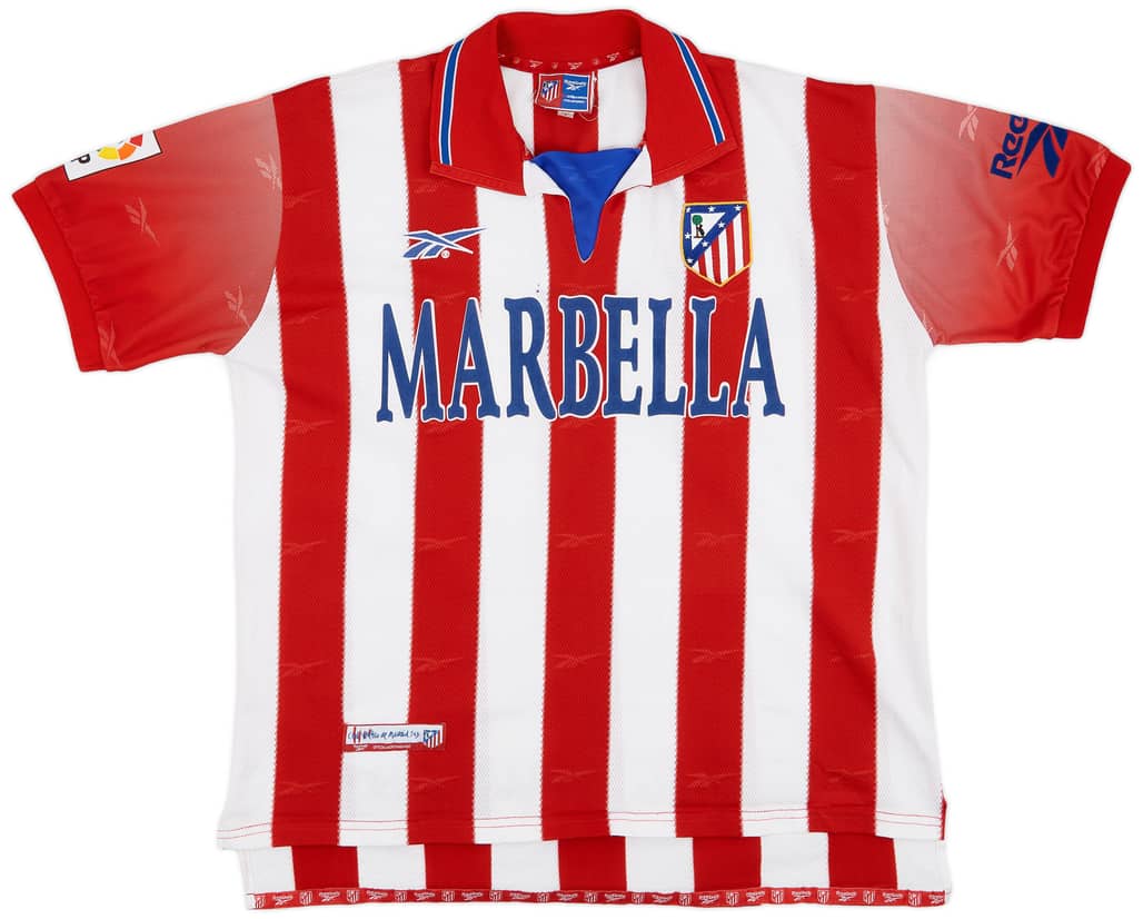 1998-99 Atletico Madrid Home Shirt - 5/10 - (L)