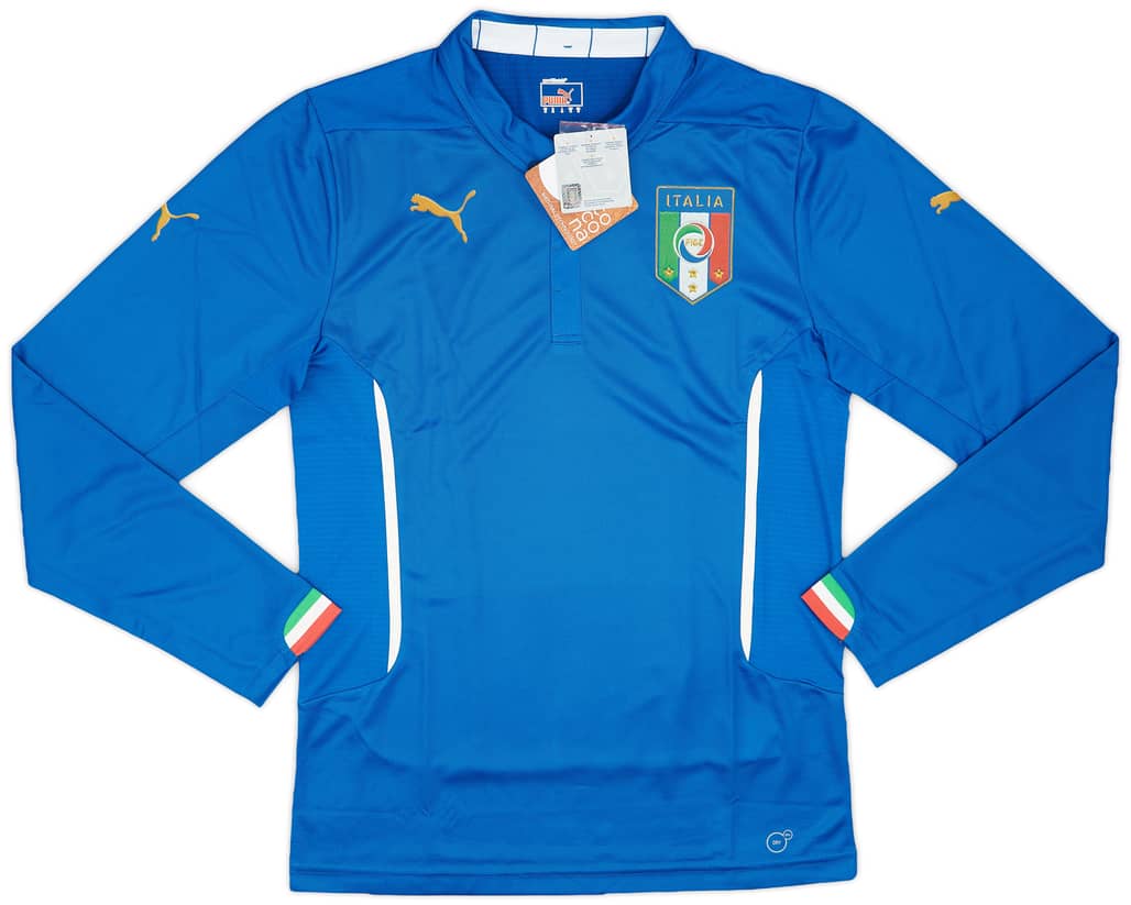 2014-15 Italy Authentic Home L/S Shirt (M)