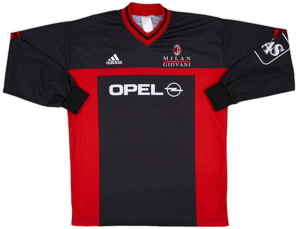 2000-01 AC Milan adidas Academy Training L/S Shirt - 8/10 - (L)