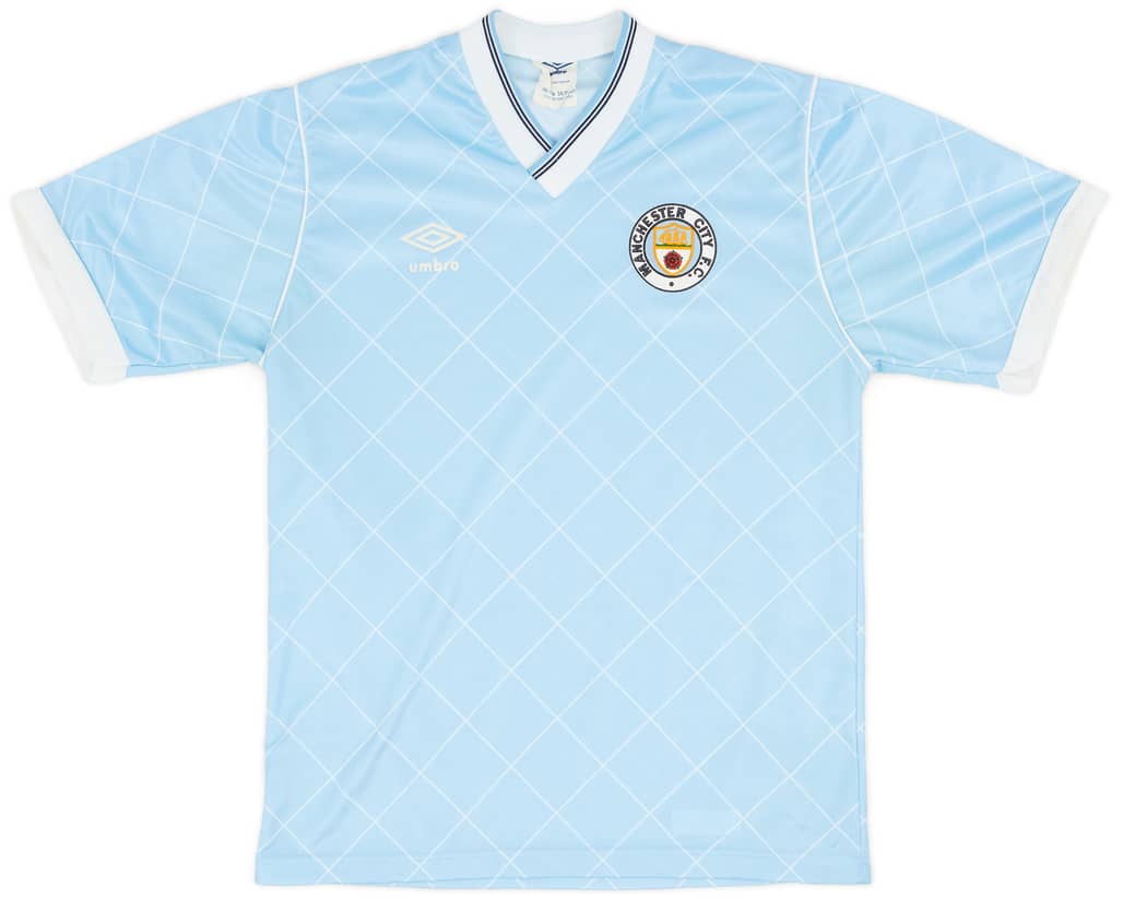1987-89 Manchester City Home Shirt - 9/10 - (S)