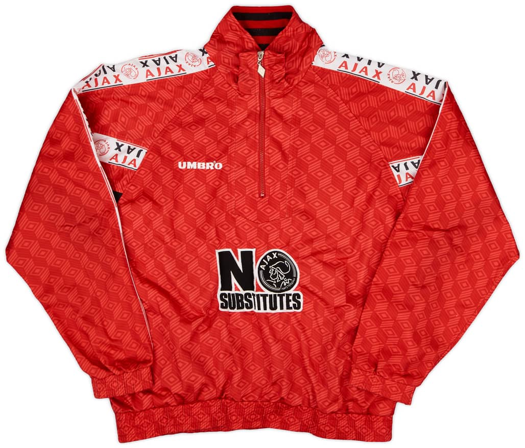 1996-97 Ajax Umbro 1/2 Zip Track Jacket - 8/10 - (XL)