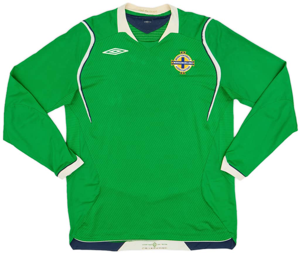 2008-10 Northern Ireland Home L/S Shirt - 7/10 - (M)