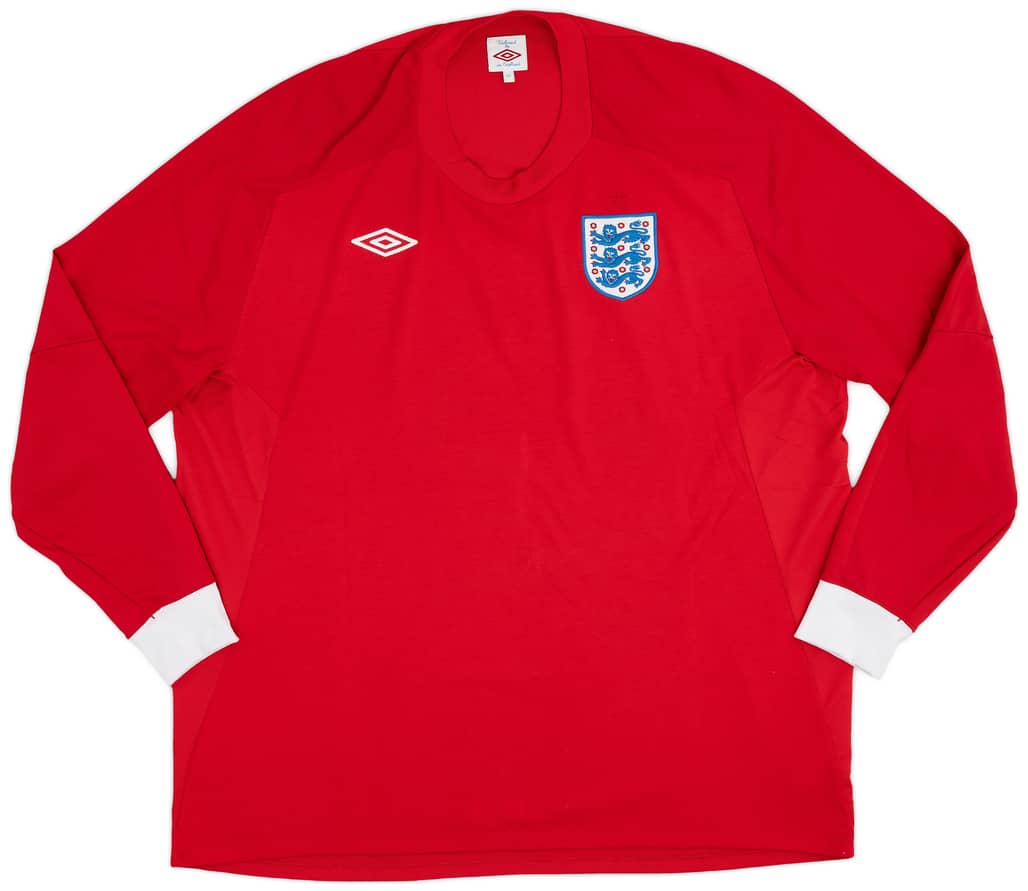 2010-11 England Away L/S Shirt - 8/10 - (3XL)