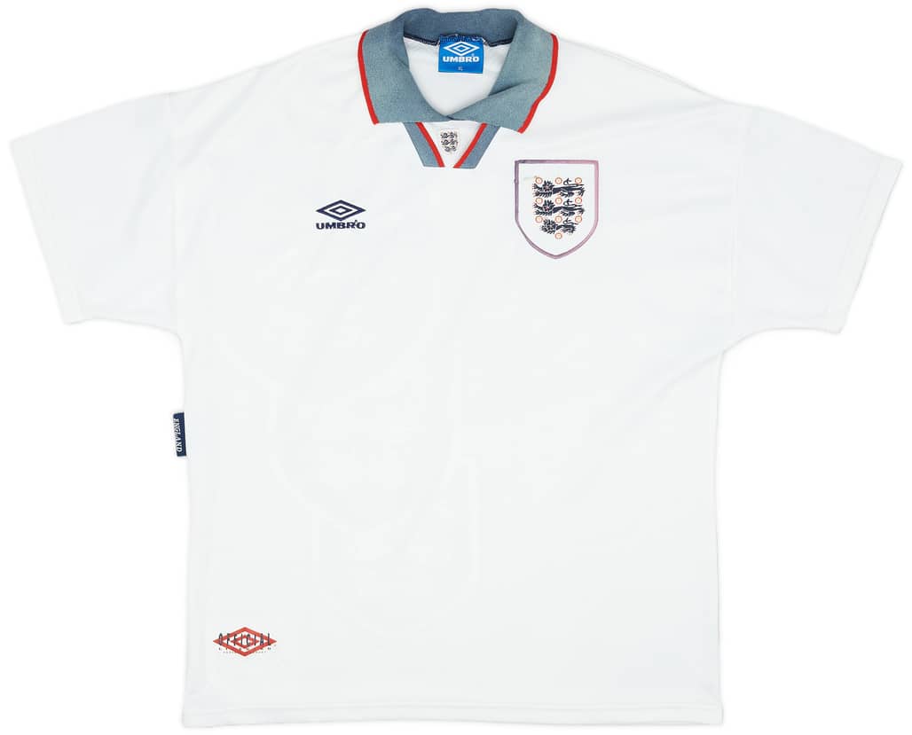 1993-95 England Home Shirt - 5/10 - (XL)