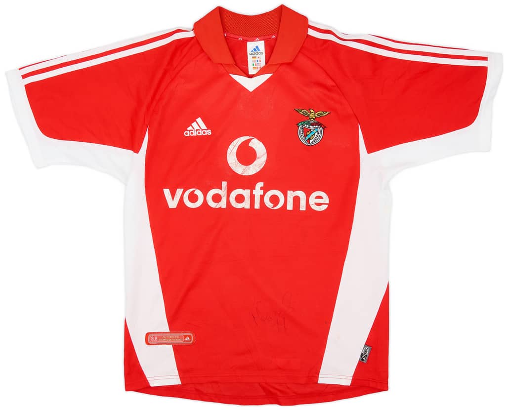 2001-02 Benfica Signed Home Shirt - 5/10 - (L)