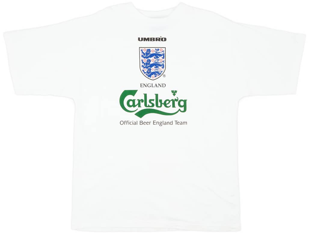 1996-97 England Umbro Cotton Tee - 8/10 - (XL)