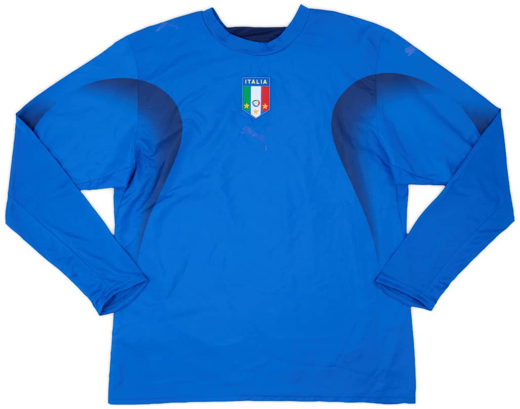 2006 Italy Home L/S Shirt - 5/10 - (L)