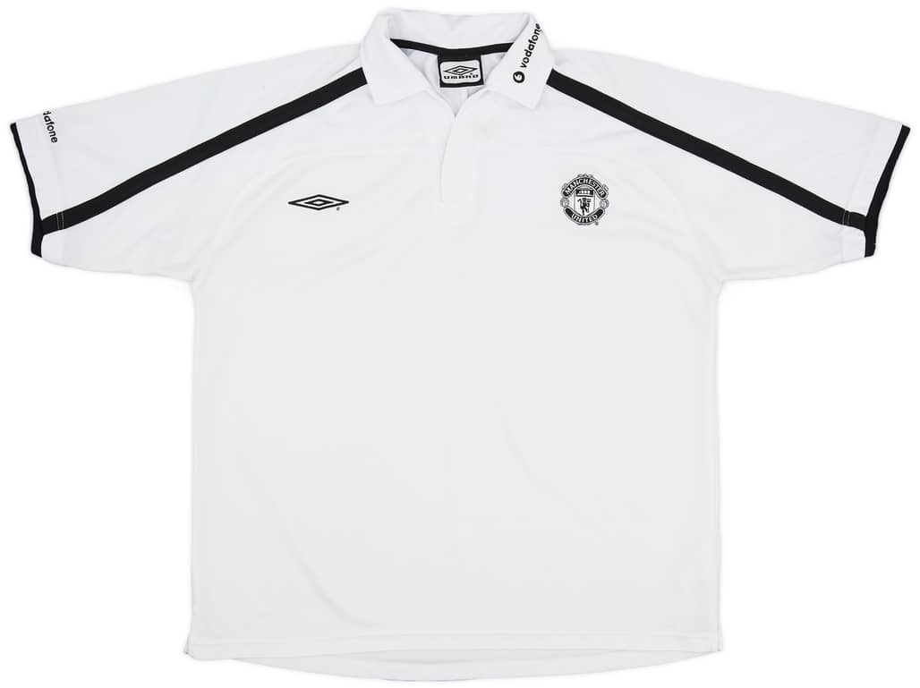 2001-02 Manchester United Umbro Polo Shirt - 8/10 - (XL)