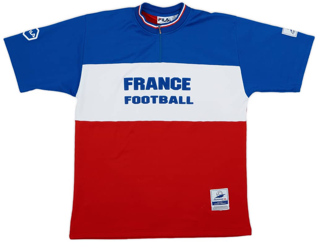 1998 France '98 Fila 1/4 Zip Training Shirt - 6/10 - (M)