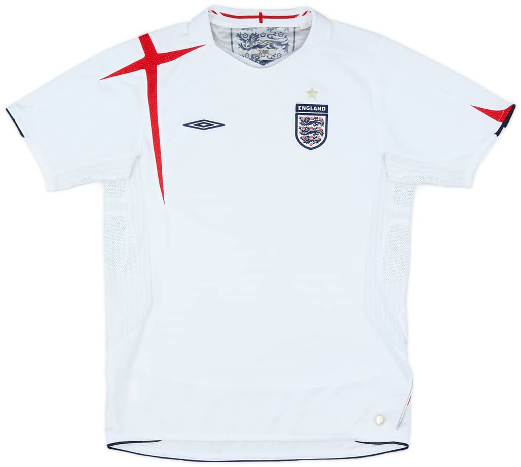 2005-07 England Home Shirt - 9/10 - (XL.Boys)