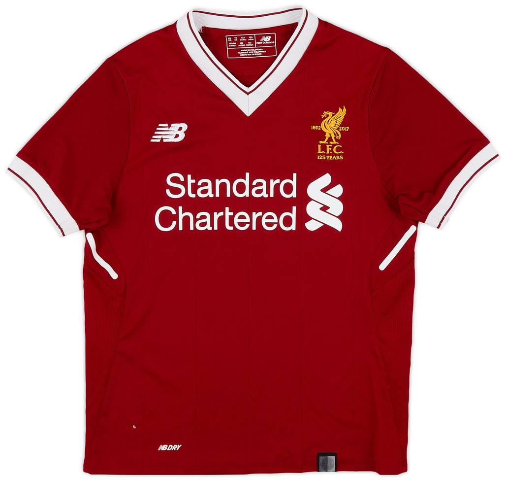 2017-18 Liverpool 125 Years Home Shirt - 8/10 - (S.Boys)