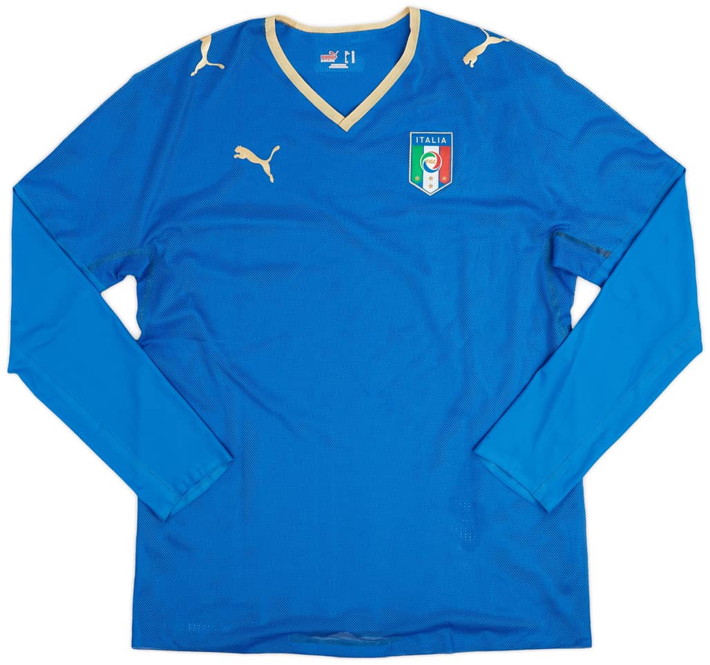 2007-08 Italy Player Issue Home L/S Shirt - 9/10 - (XL)