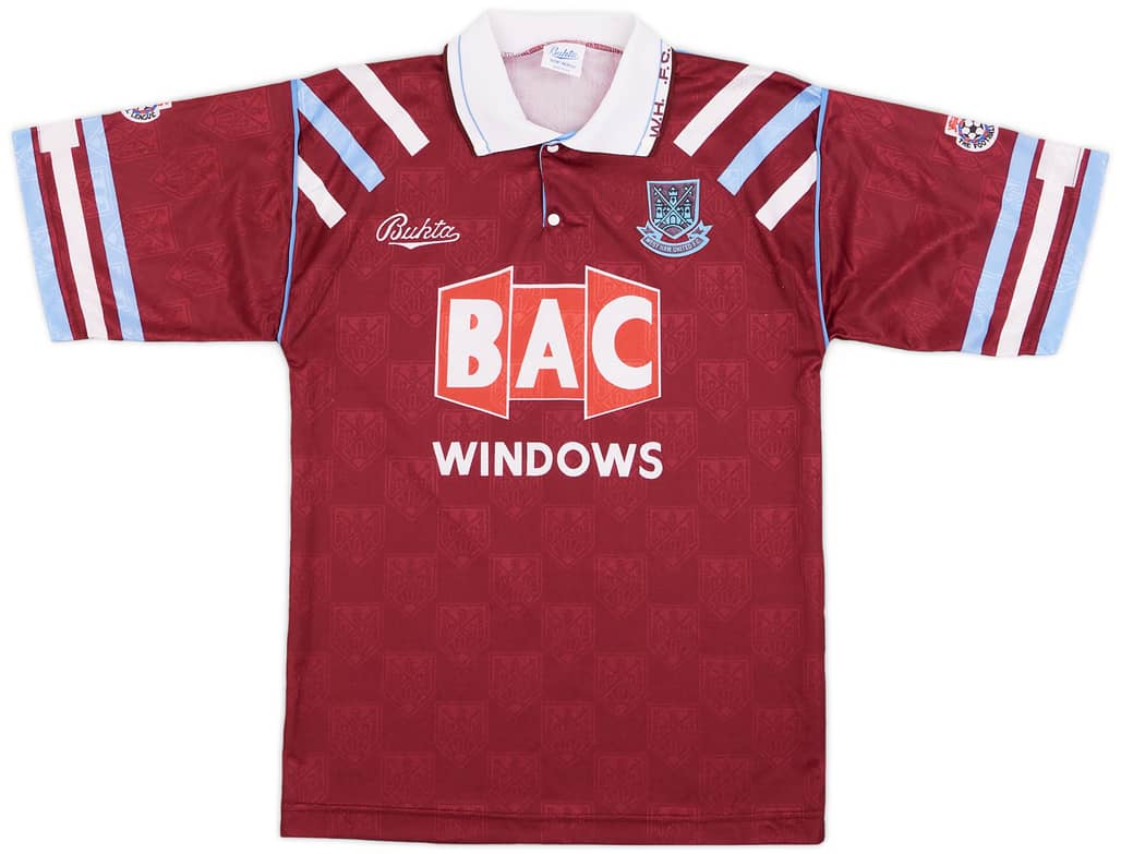 1991-92 West Ham Home Shirt - 9/10 - (S)