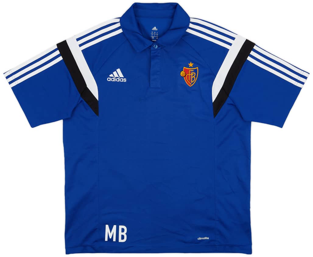 2013-14 FC Basel Staff Issue adidas Polo Shirt MB - 8/10 - (L)