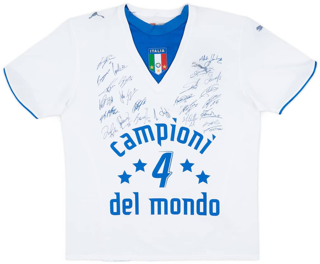 2006 Italy 'Campioni del Mondo' 'Signed' Away Shirt - 4/10 - (XL)