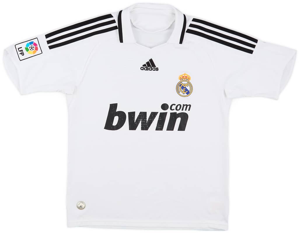 2008-09 Real Madrid Home Shirt - 5/10 - (L.Boys)