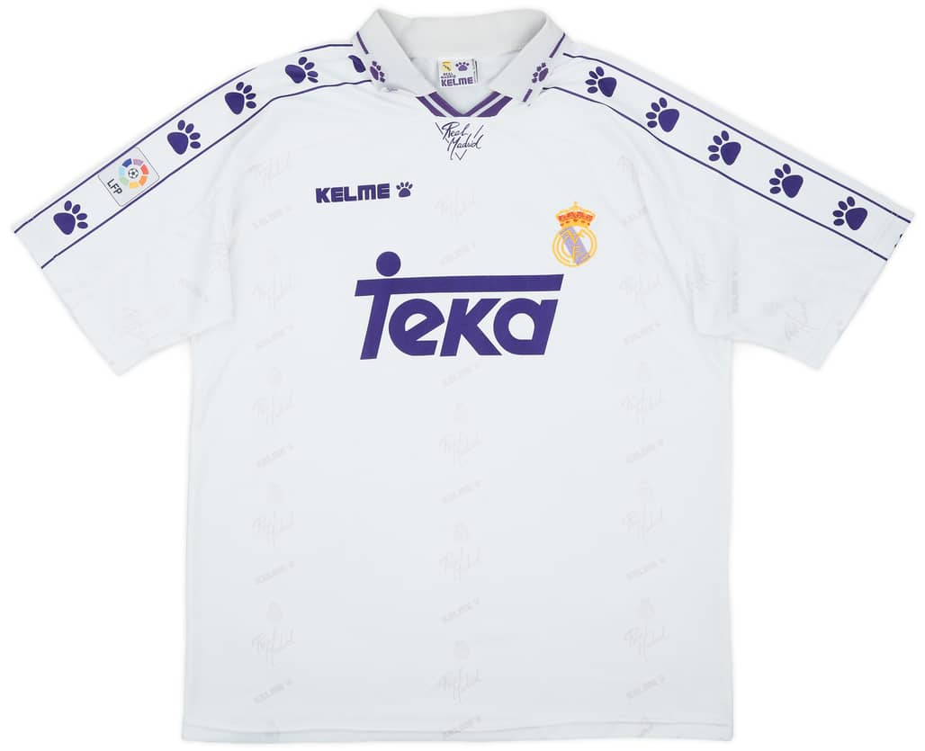 1994-96 Real Madrid Home Shirt - 7/10 - (XL)
