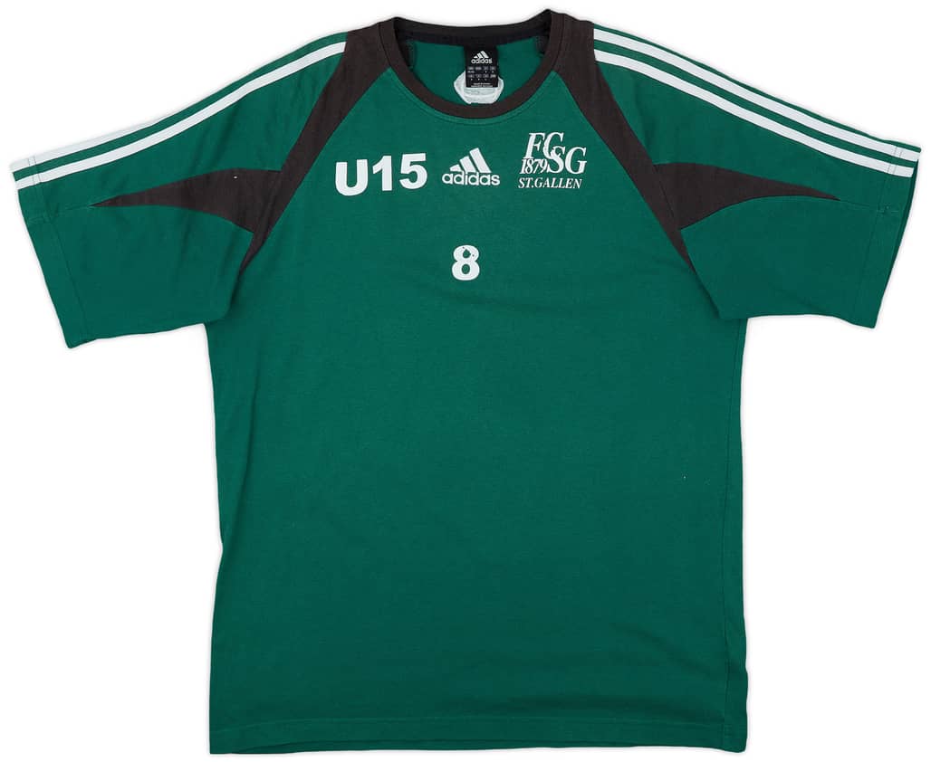 2004-05 St Gallen Player Issue Youth adidas Training Tee #8 - 7/10 - (M)