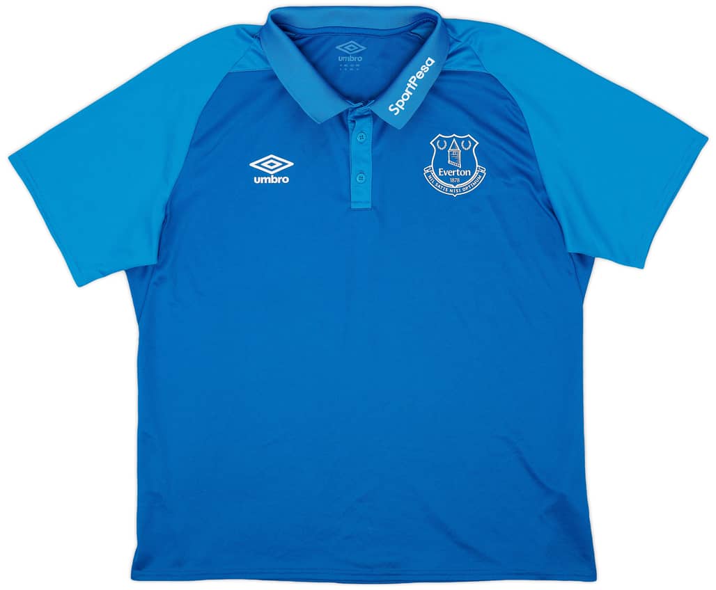 2017-18 Everton Umbro Polo Shirt - 9/10 - (XL)