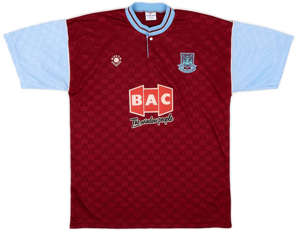 1990-91 West Ham Home Shirt - 9/10 - (M)