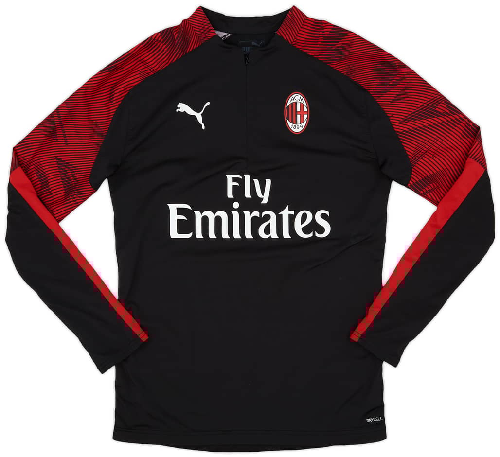 2019-20 AC Milan Puma 1/4 Zip Training Top - 8/10 - (S)