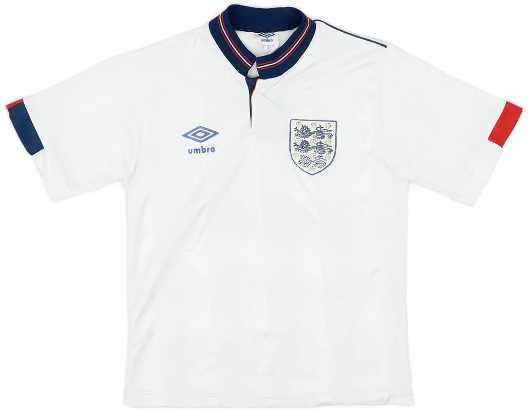 1987-90 England Home Shirt - 8/10 - (L.Boys)