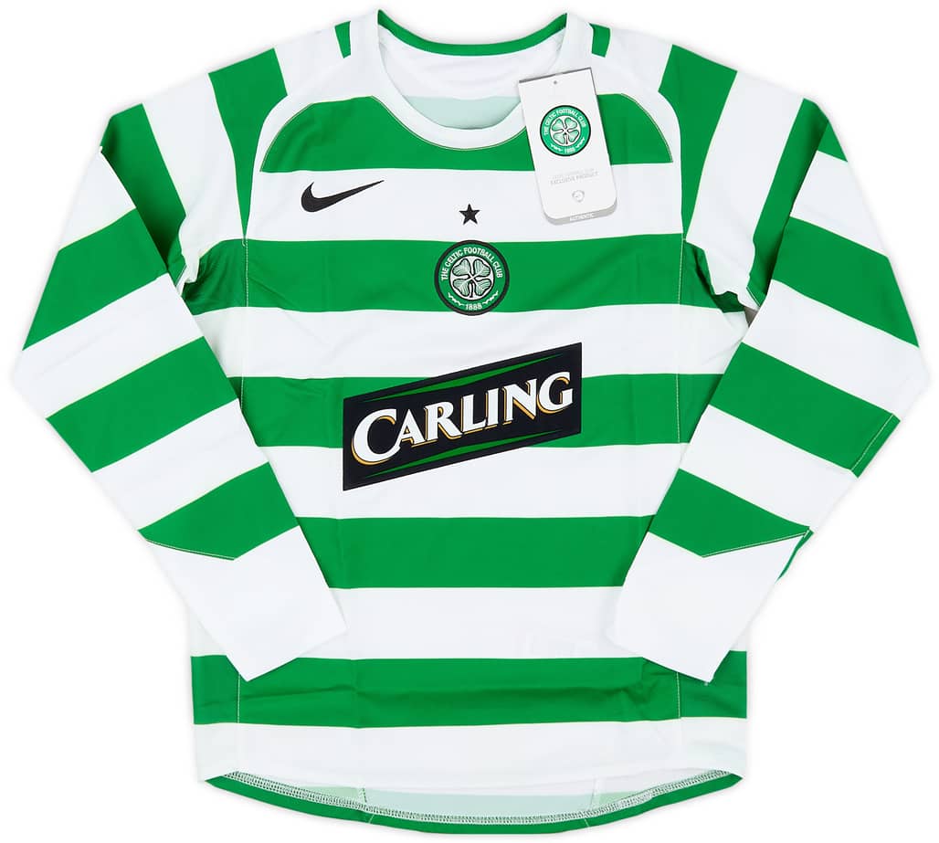 2005-07 Celtic Home L/S Shirt (M.Boys)