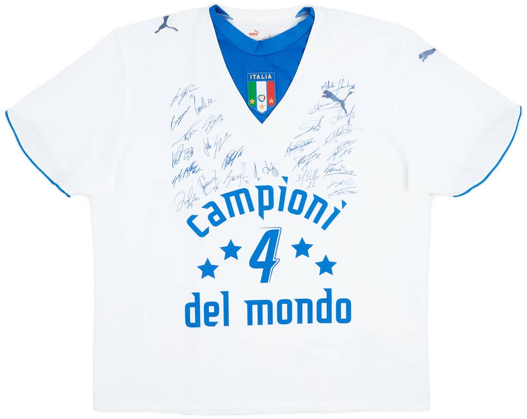 2006 Italy 'Campioni del Mondo' 'Signed' Away Shirt - 6/10 - (XXL)